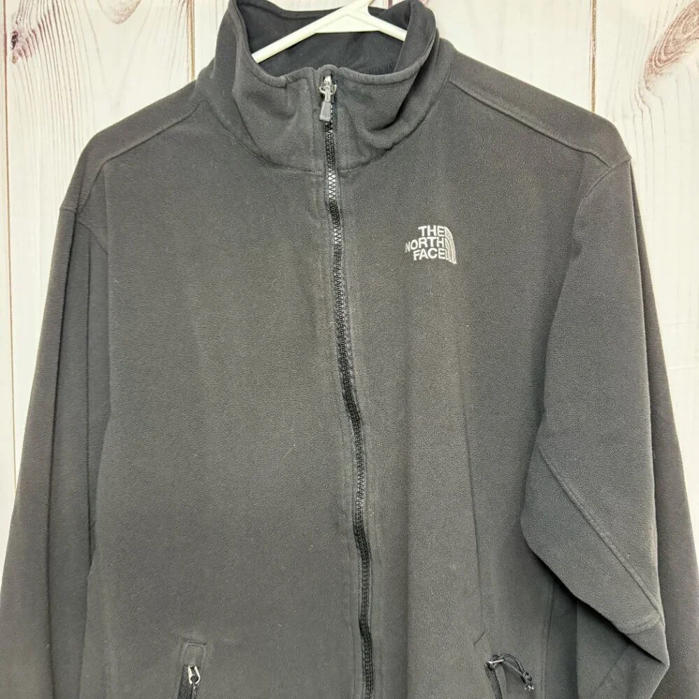The North Face Full-Zip‎ Fleece Jacket Men’s Large Black Zip Pockets GUC